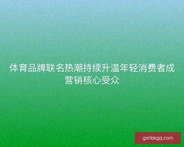 体育品牌联名热潮持续升温年轻消费者成营销核心受众