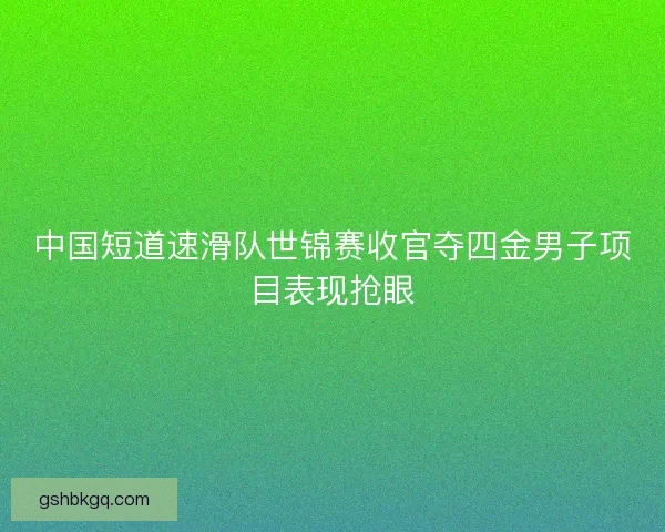 中国短道速滑队世锦赛收官夺四金男子项目表现抢眼